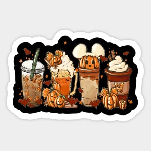 Fall Iced Coffee Funny Spooky Season Halloween Pumpkin Spice Sticker